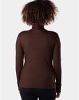 Chocoladebruine polokraagtop