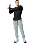 Atletische lange geribbelde top