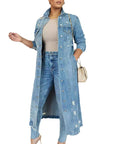 Dames denim jack met scheuren en gaten