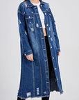 Dames denim jack met scheuren en gaten