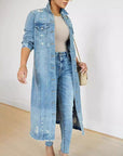 Dames denim jack met scheuren en gaten