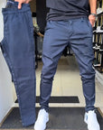 Heren slim-fit casual effen broek