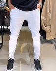 Heren slim-fit casual effen broek