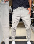 Heren slim-fit casual effen broek
