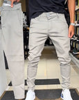 Heren slim-fit casual effen broek
