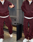 Stijlvolle set van 2 stuks met hoodie en wijde broek voor heren