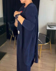Elegante lange cardigan, top en broek, 3-delige set